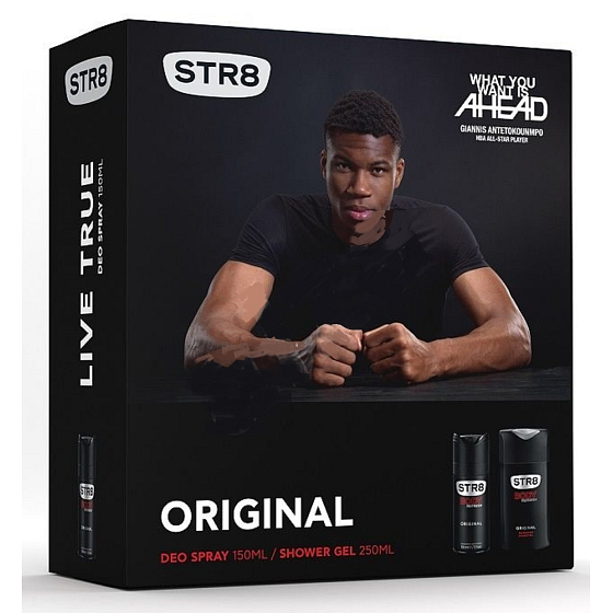 Str8 Original Deodorant Spray für Männer 150 ml + Duschgel 250 ml, Kosmetikset
