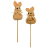 Häschen mit Schleife Stecker 7 cm + Spieß 1 Stück