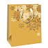 Ditipo Geschenk Papiertüte Glitter 18 x 10 x 22,7 cm Gold-, Weiß- und Goldflocken QC