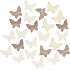Holzfliege beige, braun 2 cm, 24 Stück