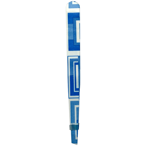 Pinzette Blau und weiß schräg 9,5 cm