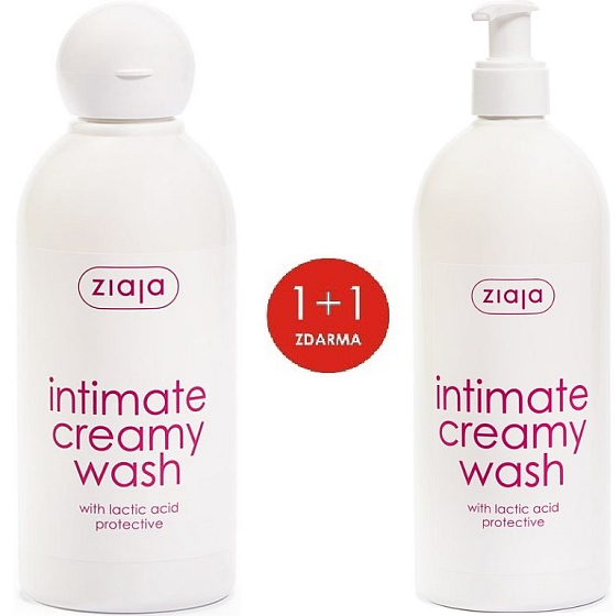 Ziaja Intima Milchsäure-Schutzcreme Intimpflege 500 ml + Ziaja Intima Milchsäure-Schutzcreme Intimpflege 200 ml, Duopack