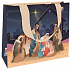 Nekupto Geschenkpapier Tasche mit Prägung 23 x 18 cm Weihnachtskrippe
