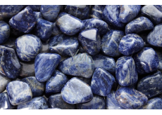 Sodalith Granit Naturstein getrommelt 5-10g 1 Stück, Stein Kommunikation