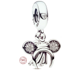 Charme Sterling Silber 925 Disney 2in1 Minnie Mouse Stirnband und Ring, Film-Armband-Anhänger