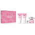 Versace Bright Crystal Eau de Toilette 90 ml + Körperlotion 100 ml + Duschgel 100 ml + Eau de Toilette 5 ml Miniatur, Geschenkset für Frauen