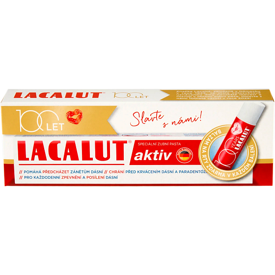 Lacalut Zahnpasta Aktiv 75 ml + Lippenbalsam 4,8 g