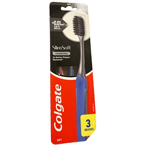 Colgate Slim Soft Charcoal Zahnbürste 3er-Pack