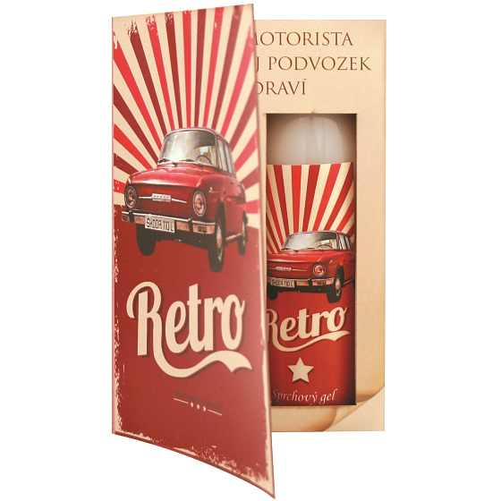 Bohemia Gifts Book Retro Skoda Duschgel 250 ml + Ölbad 200 ml (mit angenehmem Herrenduft), Kosmetikset