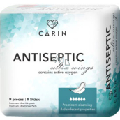 Carin Antiseptic Ultra Wings dünne Damenbinden, 9 Stk