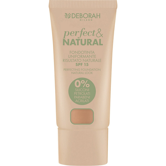Deborah Milano Perfect & Natural Foundation LSF15 Make-up 04 Sand 30 ml