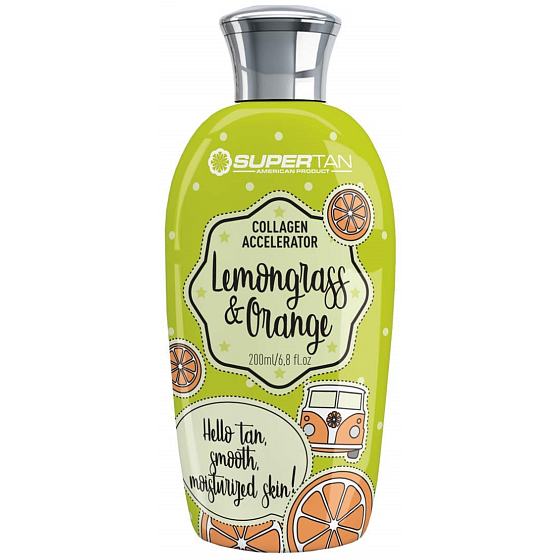 SuperTan Super Sensations Zitronengras und Orange Aktiver Bräunungsbeschleuniger mit Kollagen für Solarium 200ml