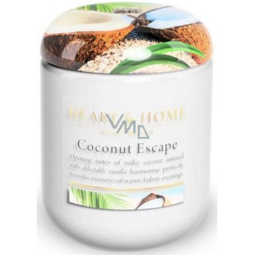 Heart & Home Coconut Leak Soja Duftkerzenmedium brennt bis zu 30 Stunden 110 g