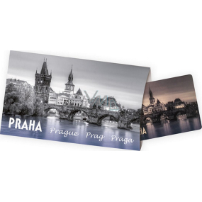 Ditipo Postkarte mit einem Geschenk Prager Karlsbrücke 115 x 195 mm