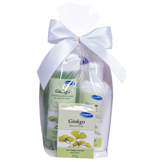 Kappus Gingo - Ginkgo biloba Duschshampoo 250 ml + Körperlotion 200 ml + Seife 125 g Kosmetikset