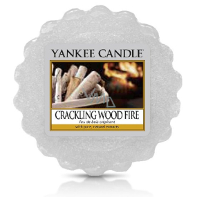 Yankee Candle Crackling Wood Fire - Knisterndes Feuer im Kamin duftendes Wachs für Aromalampen 22 g