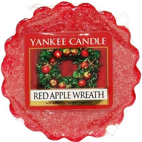 Yankee Candle Red Apple Wreath - Duftwachs mit rotem Apfelkranz in Aromalampe 22 g