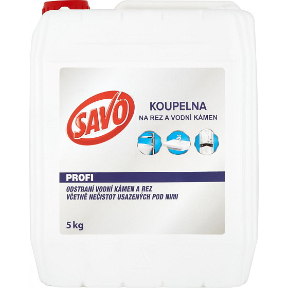 Savo Profi Badreiniger für Kalk, Rost einschließlich darunter abgelagerten Schmutz, für Fliesen, Duschabtrennungen, Sanitärartikel, Edelstahlteile 5 kg