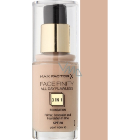 Max Factor Facefinity All Day Makelloses 3in1 Make-up 40 Hellelfenbein 30 ml