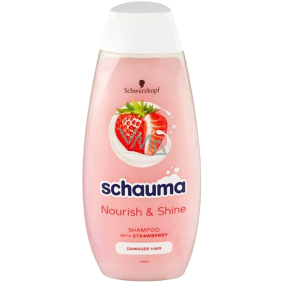 Schauma Nature Moments Shampoo mit Erdbeeren, Bananen und Chiasamen für strapaziertes Haar 400 ml