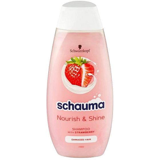 Schauma Nature Moments Shampoo mit Erdbeeren, Bananen und Chiasamen für strapaziertes Haar 400 ml