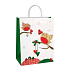 Ditipo Geschenk Papiertüte EKO 22 x 10 x 29 cm weiße Vögel aus Wolle