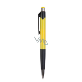 Spoko Kugelschreiber, blaue Mine, gelb 0,5 mm