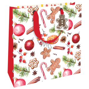Nekupto Geschenk Papiertüte Luxus 23 x 23 cm Weihnachten Lebkuchen WLIM 1975
