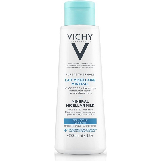 Vichy Pureté Thermale Mizellenmilch für trockene Haut 200 ml