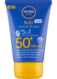 Nivea Sun Kids Protect & Care OF50 5in1 Reise-Sonnenschutzlotion für Kinder 50 ml