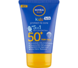 Nivea Sun Kids Protect & Care OF50 5in1 Reise-Sonnenschutzlotion für Kinder 50 ml