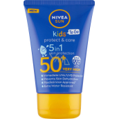 Nivea Sun Kids Protect & Care OF50 5in1 Reise-Sonnenschutzlotion für Kinder 50 ml