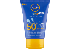 Nivea Sun Kids Protect & Care OF50 5in1 Reise-Sonnenschutzlotion für Kinder 50 ml