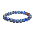 Jaspis / Regalit Imperial Meeressediment blau Armband elastisch gemischtes Mineral, Kugel 8 mm / 16 - 17 cm