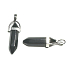 Obsidian Pendel Sechseck-Anhänger Naturstein 41 x 13 mm, Rettungsstein