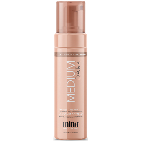 MineTan Express Tan Mousse Medium Dark Feuchtigkeitsspendende Mousse für eine mitteldunkle Bräune 200 ml