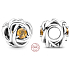 Charme Sterling Silber 925 Unendlicher Kreis der Ewigkeit November honiggelb, Perle für Armband