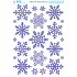 Bogen Weihnachtsaufkleber, klebefreie Fensterfolie Schneeflocken mit Glitter blau 35 x 25 cm