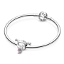 Charme Sterling Silber 925 Kleines Mädchen mit Zöpfen, Perle für Armband, Familie