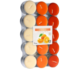 Bispol Aura čajová svíčka vonná pomeranč 1,62 x 3,9 cm 30 kusů 3-4 hodiny