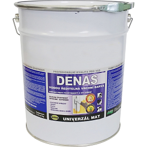 DENAS UNIVERZÁL-MAT Deckfarbe für Holz, Metall und Beton, 0100 Weiß, 10 kg DENAS UNIVERZÁL-MAT Deckfarbe für Holz, Metall und Beton, 0100 Weiß, 10 kg