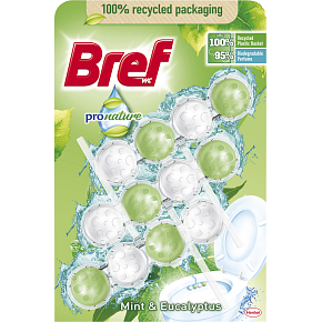 Bref WC blok Pro Nature Minze & Eukalyptus, 3× 50 g