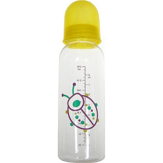 Hübsche Cherubs Babyflasche mit Silikonschnuller 250 ml
