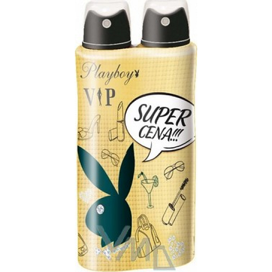 Playboy Vip für ihr Deo-Spray für Frauen 2 x 150 ml, Kosmetikset