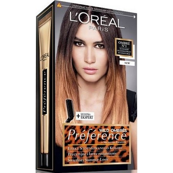 Loreal Paris Préférence Wild Ombré Haarfarbe N1 helldunkelbraunes Haar
