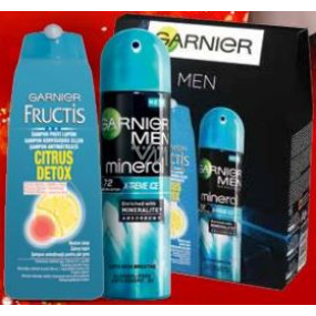 Garnier Men Fresh Start Duo Shampoo Citrus Detox 250 ml + Deodorant Spray Extreme Ice 150 ml, Kosmetikset