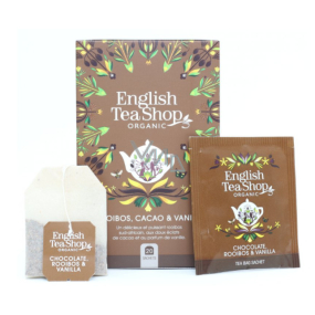 English Tea Shop Bio Rooibos Schokoladen- und Vanille-Tee 20 Stück biologisch abbaubare Teepyramiden 40 g
