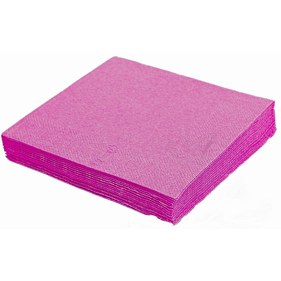 Gastro Papierservietten 2-lagig 33 x 33 cm 50 Stück farbiges Magenta