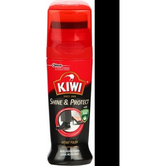 Kiwi Shine & Protect schwarzes flüssiges Wachs mit 50 ml Applikationsschwamm