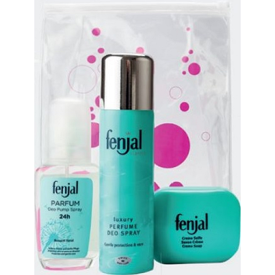 Fenjal 24h parfümiertes Deodorantglas 75 ml + Klassisches Deodorantspray 150 ml + Cremeseifen-Toilettenseife 100 g, Kosmetikset